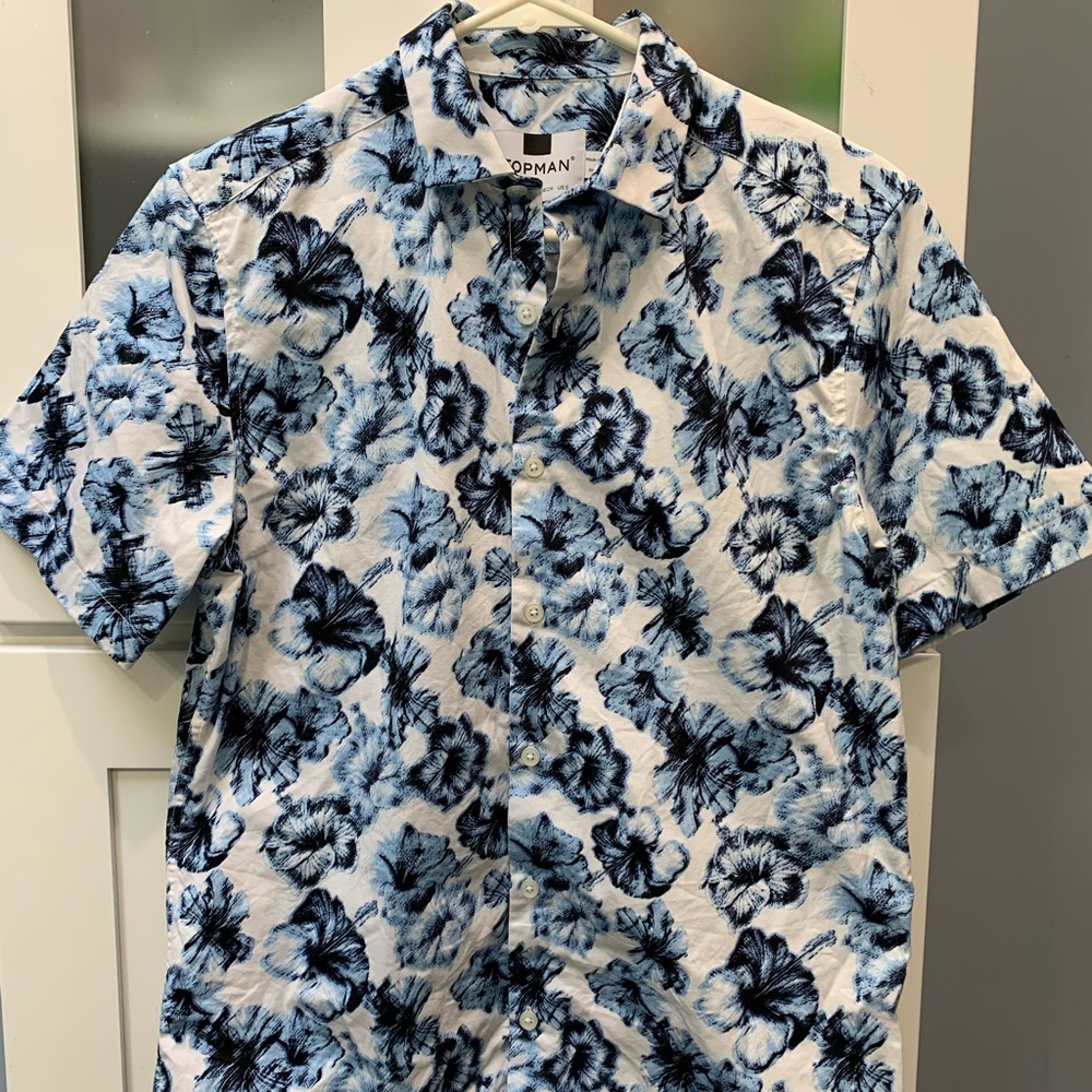 Topman Short Sleeve Floral Short